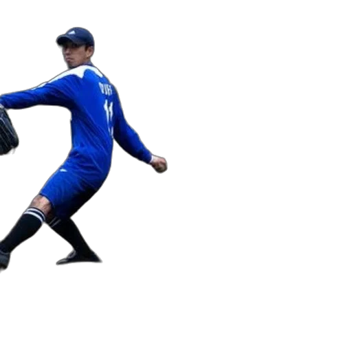 3d render, baseball, player, blue transparent PNG cut-out
