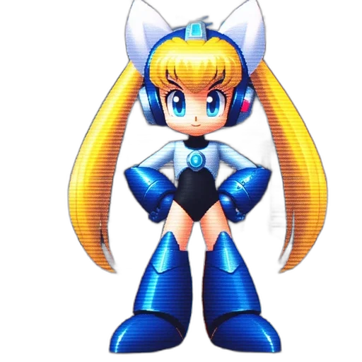robot, dress, weapon, pixel art transparent PNG cut-out