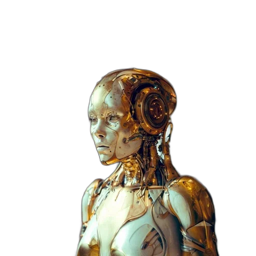 robot, face, jewelry, dress transparent PNG cut-out