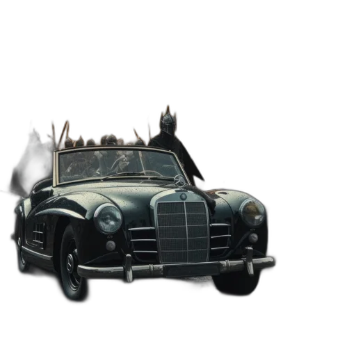 car, animal, crown, weapon transparent PNG cut-out