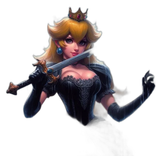 crown, weapon, dress, staff transparent PNG cut-out