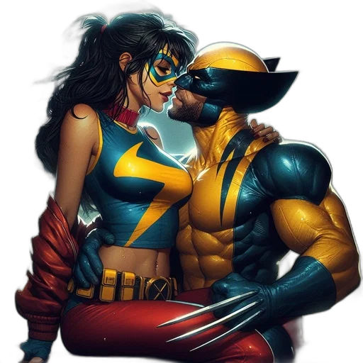 comic book art, concept art, fantasy art, two transparent PNG cut-out