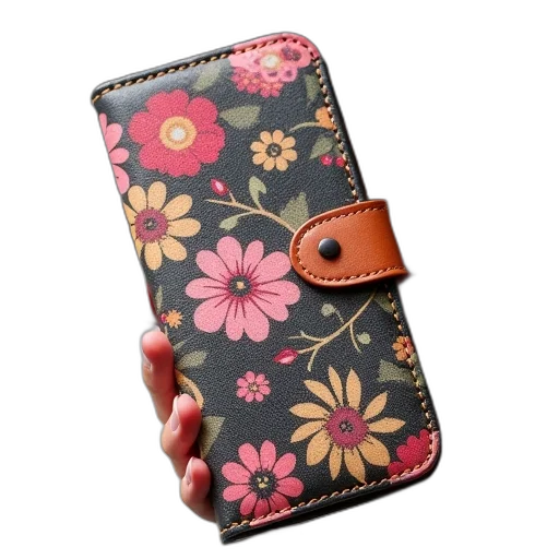 floral, print, leather, book transparent PNG cut-out