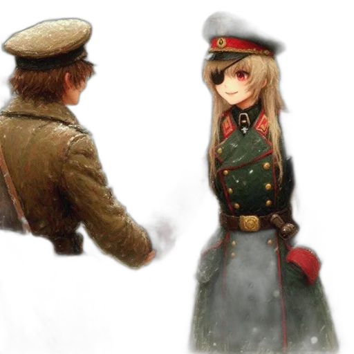 staff, hat, weapon, jacket transparent PNG cut-out