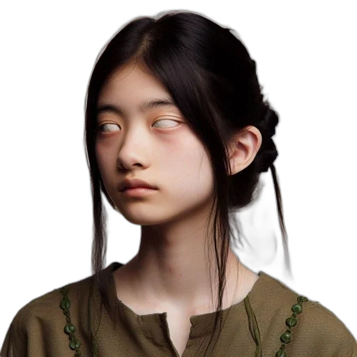 face, mask, hair, creature transparent PNG cut-out