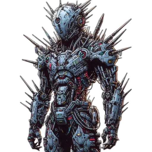 robot, sword, weapon, staff transparent PNG cut-out