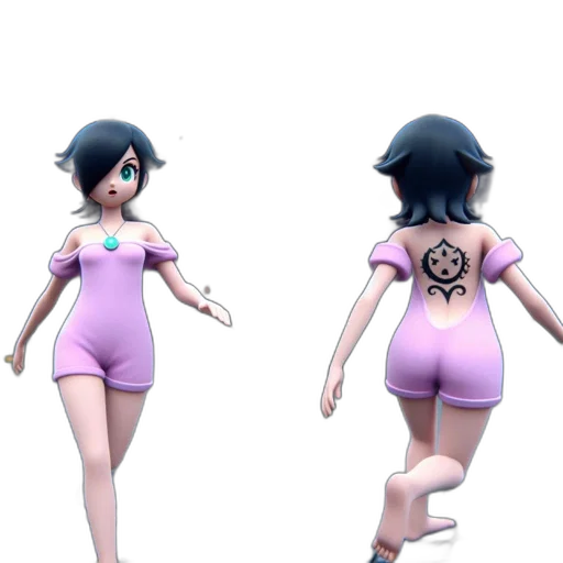 dress, 3d render, concept art, cartoon transparent PNG cut-out