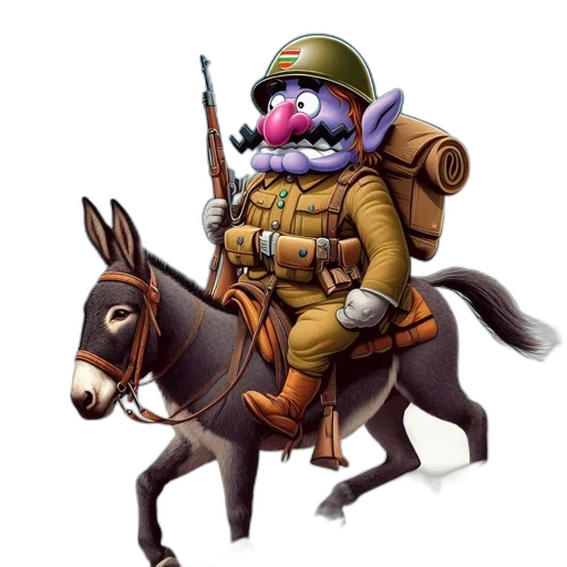 weapon, animal, jacket, staff transparent PNG cut-out