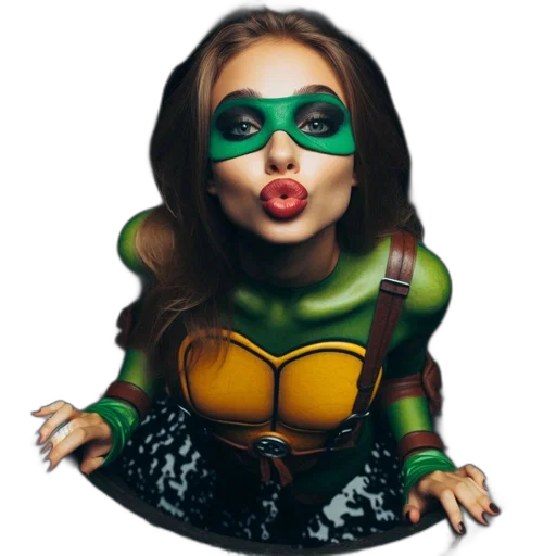 mask, comic book art, concept art, 3d render transparent PNG cut-out