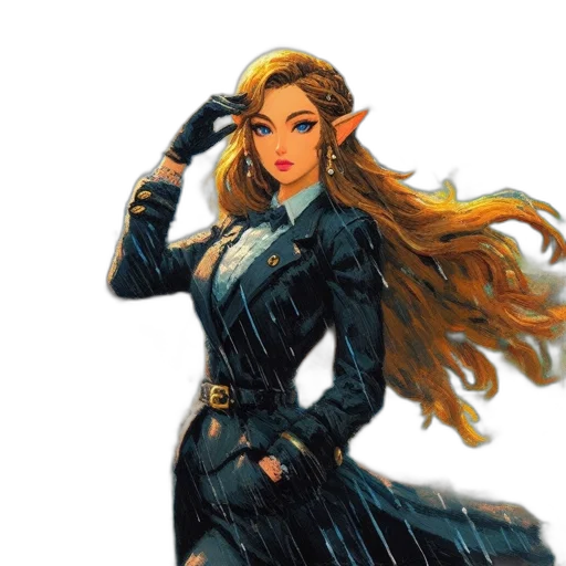 dress, staff, fantasy art, concept art transparent PNG cut-out