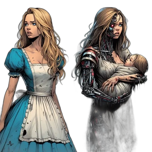 dress, concept art, comic book art, fantasy art transparent PNG cut-out
