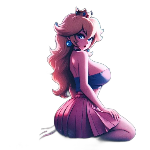 dress, crown, staff, creature transparent PNG cut-out