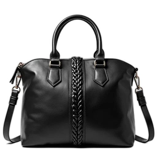 monochrome, dark, black, leather transparent PNG cut-out