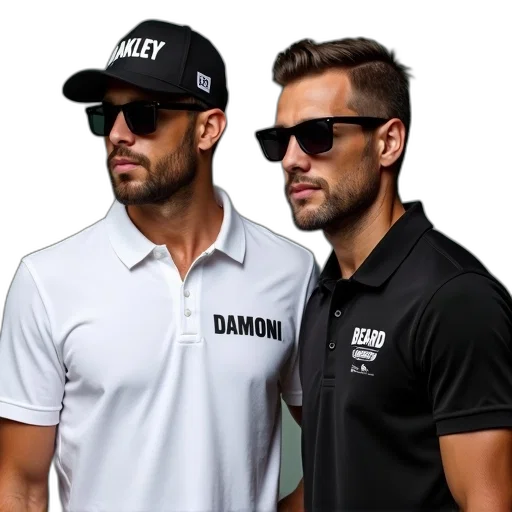 man, wearing, white, polo transparent PNG cut-out
