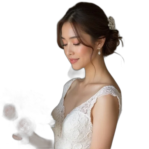 dress, jewelry, staff, crown transparent PNG cut-out