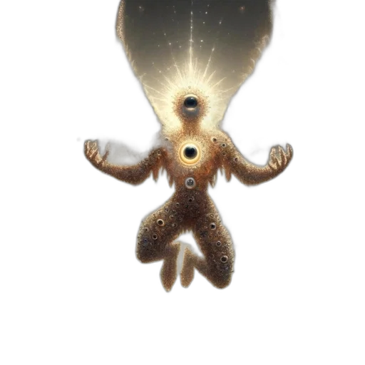 creature, staff, hair, mask transparent PNG cut-out