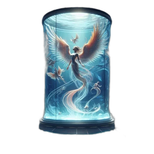 fantasy art, concept art, underwater, woman transparent PNG cut-out