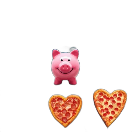 food, 3d render, nine, diverse transparent PNG cut-out