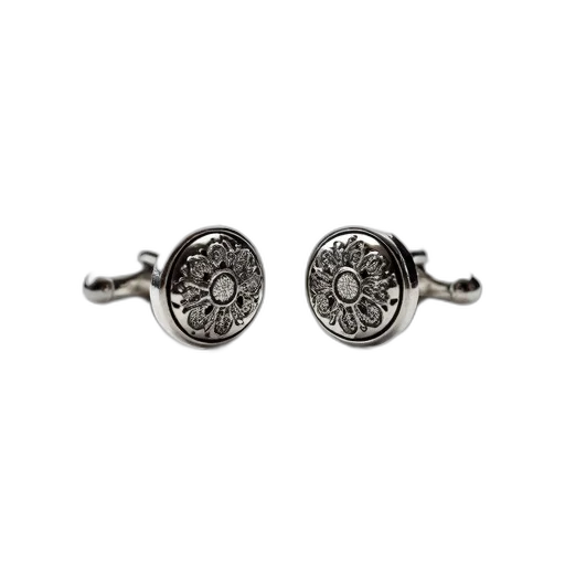 jewelry, pair, silver, cufflinks transparent PNG cut-out