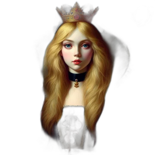 crown, jewelry, staff, face transparent PNG cut-out