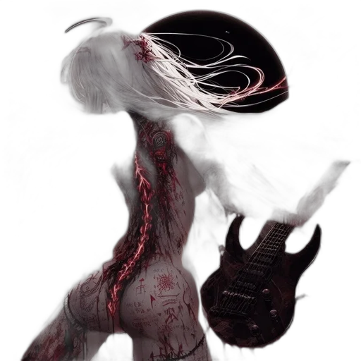 creature, mask, hair, dress transparent PNG cut-out