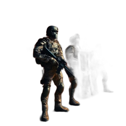 weapon, robot, mask, staff transparent PNG cut-out