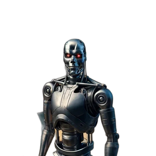robot, mask, 3d render, concept art transparent PNG cut-out