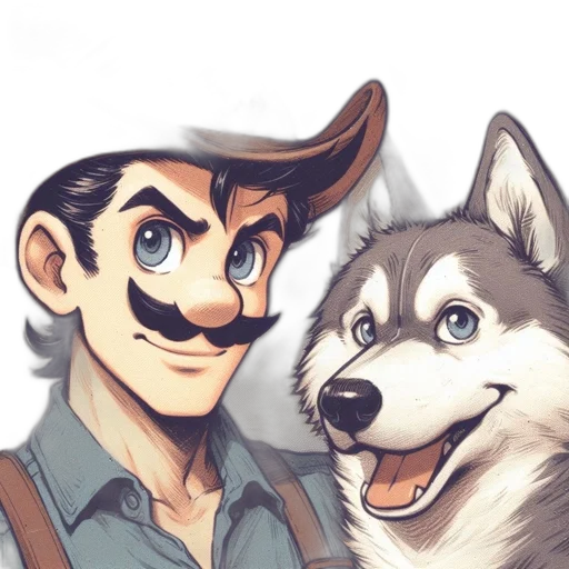 staff, animal, face, cartoon transparent PNG cut-out