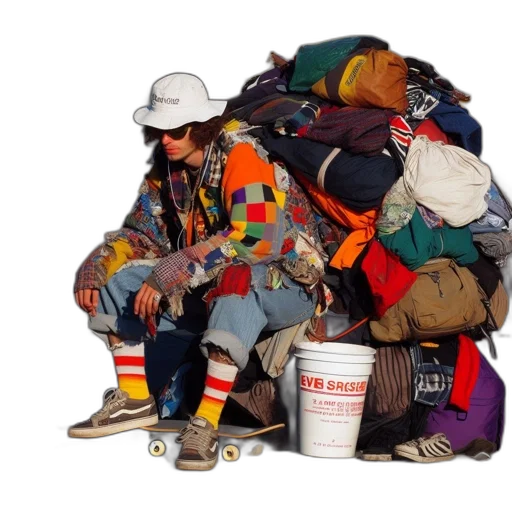 jacket, hat, furniture, shoes transparent PNG cut-out