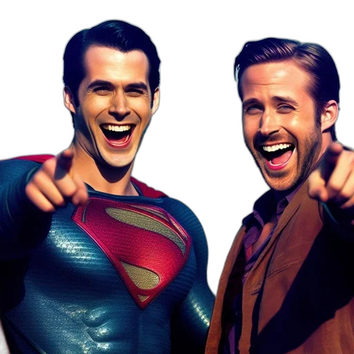 two, individuals, pose, together transparent PNG cut-out