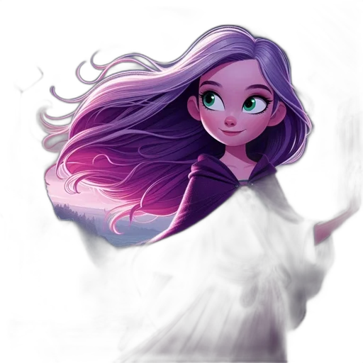 dress, hair, face, fantasy art transparent PNG cut-out