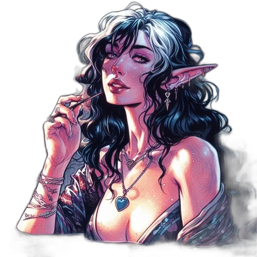 jewelry, comic book art, fantasy art, concept art transparent PNG cut-out