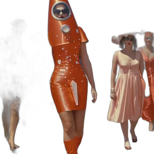 dress, concept art, 3d render, outer space transparent PNG cut-out
