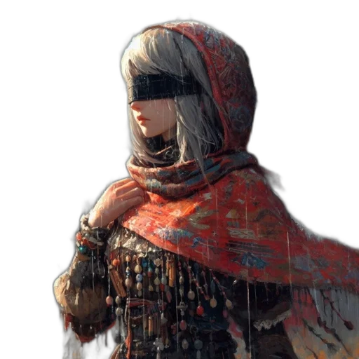 face, sword, jacket, weapon transparent PNG cut-out