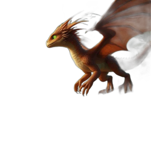 dragon, creature, staff, animal transparent PNG cut-out