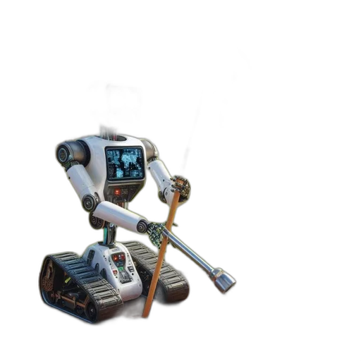 robot, weapon, staff, animal transparent PNG cut-out