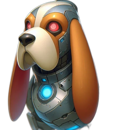 robot, animal, 3d render, concept art transparent PNG cut-out