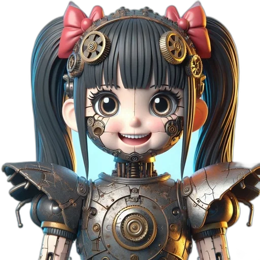 robot, weapon, face, staff transparent PNG cut-out