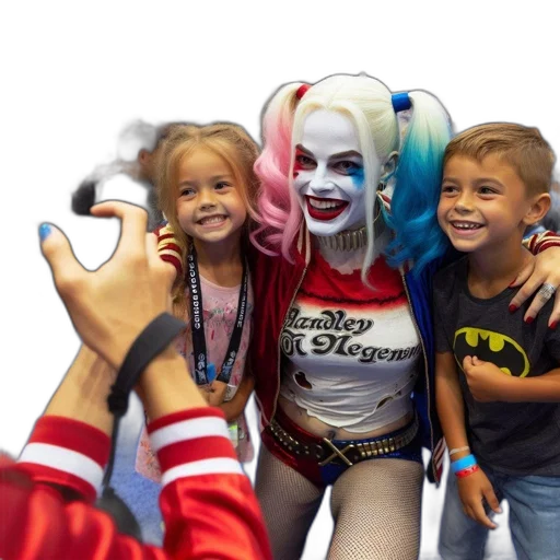 harley, quinn, poses, two transparent PNG cut-out
