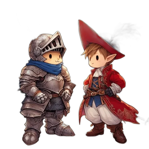 staff, sword, hat, fantasy art transparent PNG cut-out