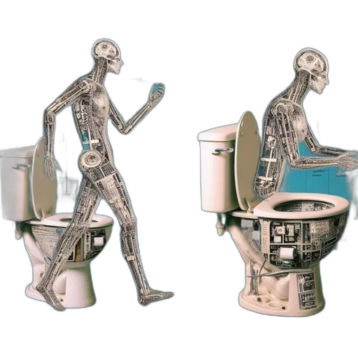 robot, furniture, 3d render, concept art transparent PNG cut-out