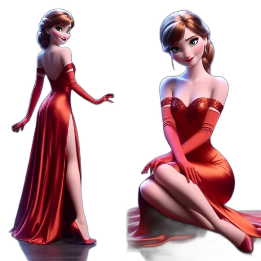 dress, concept art, 3d render, cartoon transparent PNG cut-out