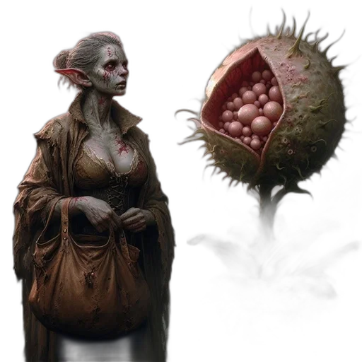 creature, concept art, fantasy art, 3d render transparent PNG cut-out