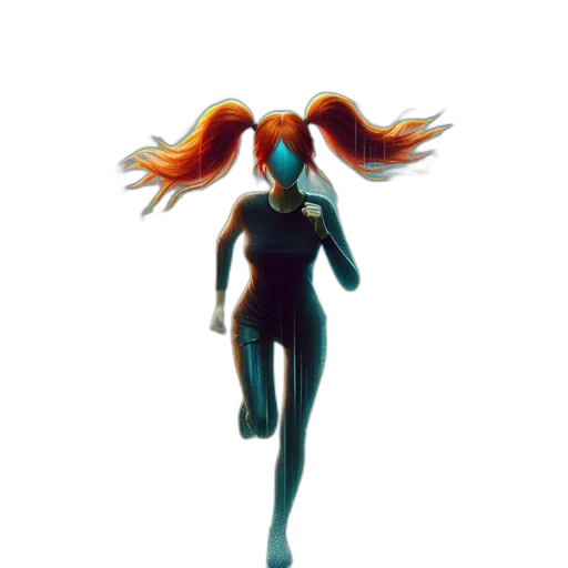 creature, dress, hair, robot transparent PNG cut-out