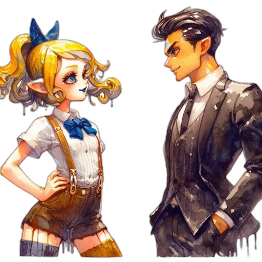 concept art, comic book art, anime, pixel art transparent PNG cut-out