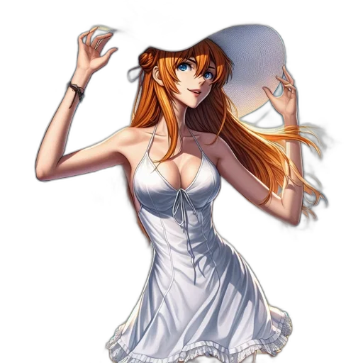 dress, anime, fantasy art, concept art transparent PNG cut-out