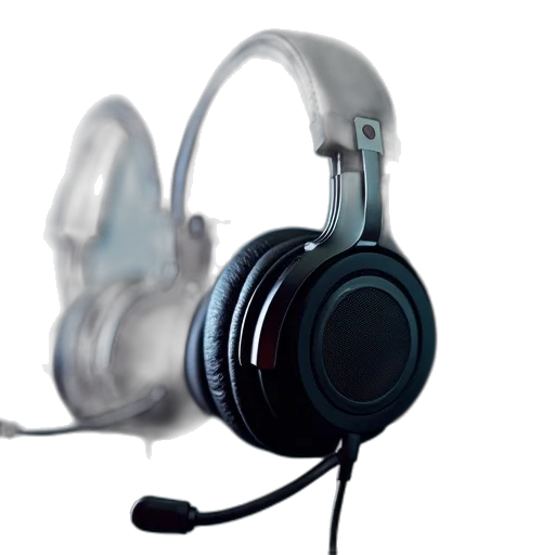 3d render, photorealistic, three, headset transparent PNG cut-out