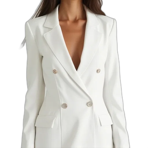 jacket, dress, white, blazer transparent PNG cut-out
