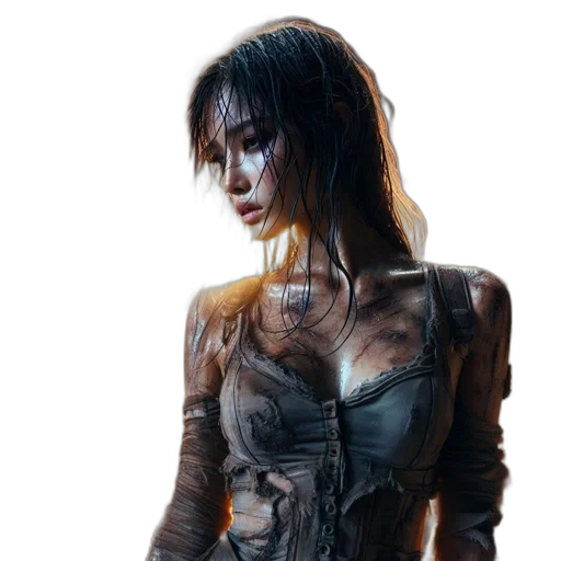 dress, concept art, photorealistic, fantasy art transparent PNG cut-out