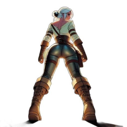 staff, jacket, robot, weapon transparent PNG cut-out